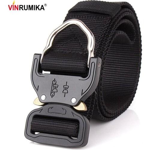 SWAT Combat Heavy Duty Knock Off Tactical Belt Men US Soldier Military Equipment Army Belts Sturdy Hook Nylon Belt Width 3.8 cm