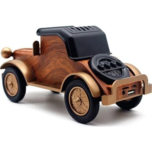 JABS Classic Car Bluetooth Speaker Retro Wood Grain Bluetooth Speaker Radio Portable Mobile Phone Stand Mini Speaker