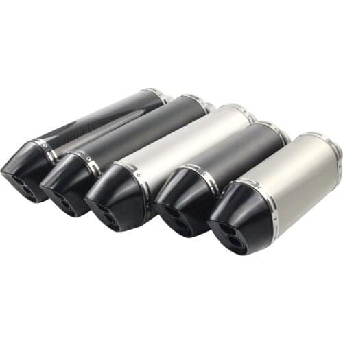 51mm Universal Motorcycle Exhaust Dual Vent Pipe Without DB Killer 370/470mm Stainless Steel Modified For ATV Street Bike