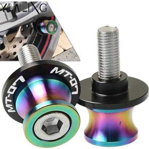 6mm Swingarm Stand Screws CNC Motorcycle Swing Arm Spools Sliders bobbins FOR YAMAHA MT07 MT-07 FZ07 2014 2015 2016 2017 2018