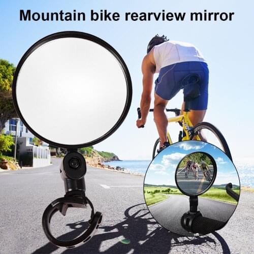 Mountain Bike Bicycle Rearview Mirror Wide-angle Convex Mirror Reflector Silicone Handle Small Round Rear View Mirror Wholesale