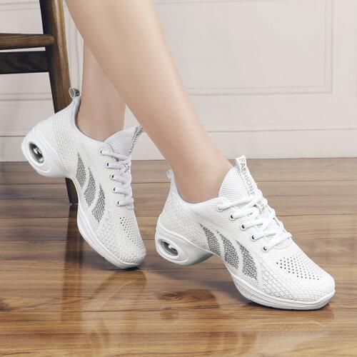 Womens Dance Shoes Soft Outsole Woman Breath Jazz Hip Hop Shoes Sports Sneakers Ladies Girls Modern Jazz Dancing Shoes