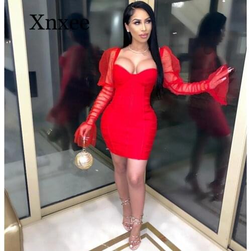 Club Party Sexy Dress Women 2020 Backless Sheer Mesh Long Sleeve Elegant Bodycon Dress Off Shoulder Mini Short Dress Vestidos