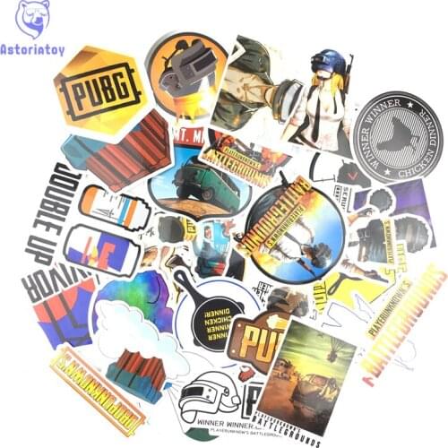 29pcs/lot Playerunknowns Battlegrounds PUBG sticker refrigerator skateboard trolley case decals backpack Tables waterproof PVC