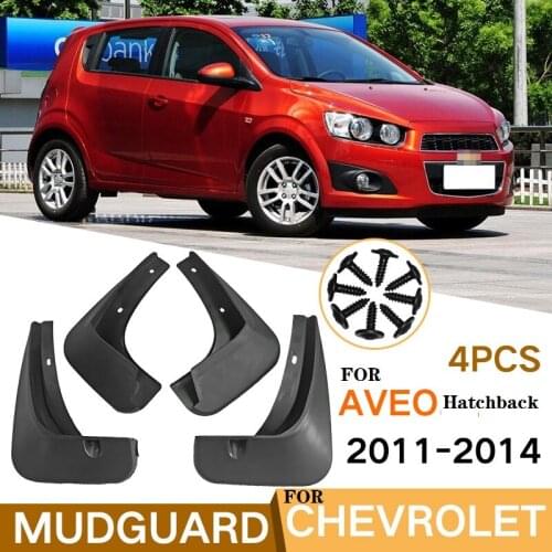 Car Mudflap FOR Chevrolet Aveo Hatchback 2011-2014 Car Fender Mud Flaps Guard Splash Flap Mudguards Accessories 4PCS