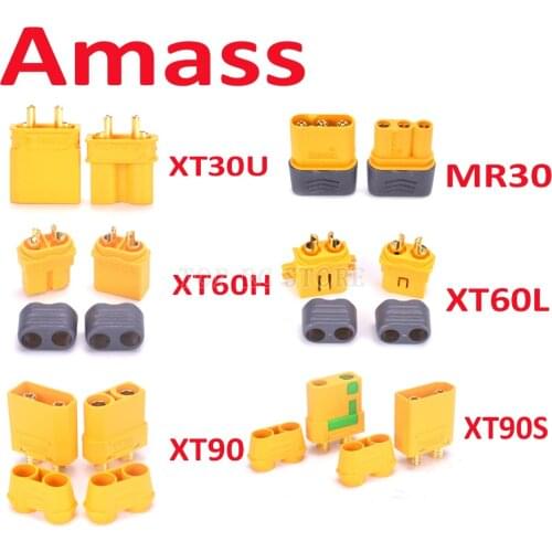 5 pair Amass XT90 XT90H XT90S XT60 XT60L XT60H XT30U Male Female Bullet Connectors Plug For Quadcopter Multicopter Li-on Battery
