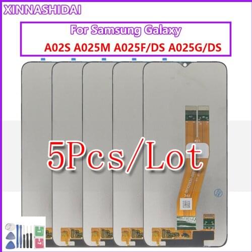 5pcs/lot 6.5" For Samsung Galaxy A02S Display SM-A025F/DS LCD Touch Screen Digitizer Display For Samsung A02S LCD SM-A025M/DS