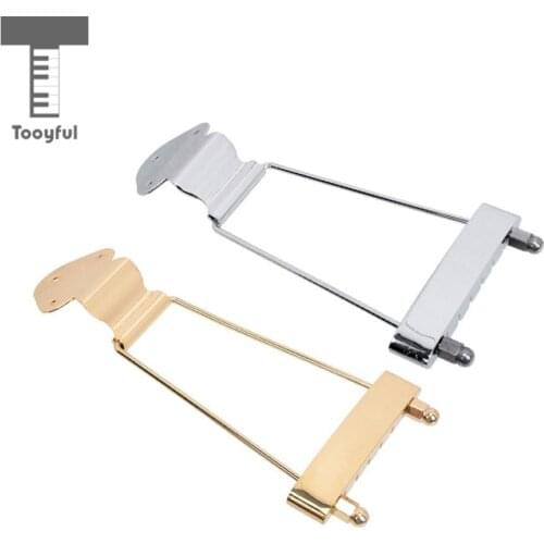 Tooyful 6 String Guitar Trapeze Tailpiece Bridge for Archtop Jazz Guitar Replacement
