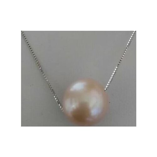 9-10 natural south sea pearl pink pendant necklace 18inch silver chain free shipping
