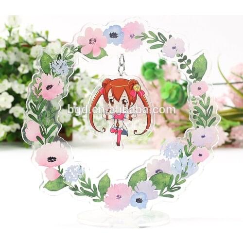 Fashion custom VOGRACE cheap OEM cartoon anime character acrylic standee wholesale eco-friendly acrylic stand keychain as gift