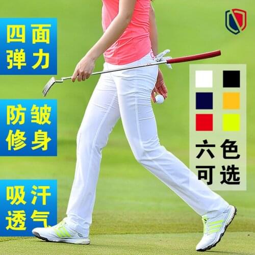 Golf Pants Womens Elastic Quick-Dry Slim Womens Pants Golf Ball Pants