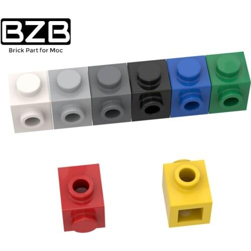 BZB MOC 87087 1x1 Single-Sided High-tech Building Block Model With Bumped Dots Kids DIY Educational Toy Brick Parts Best Gifts