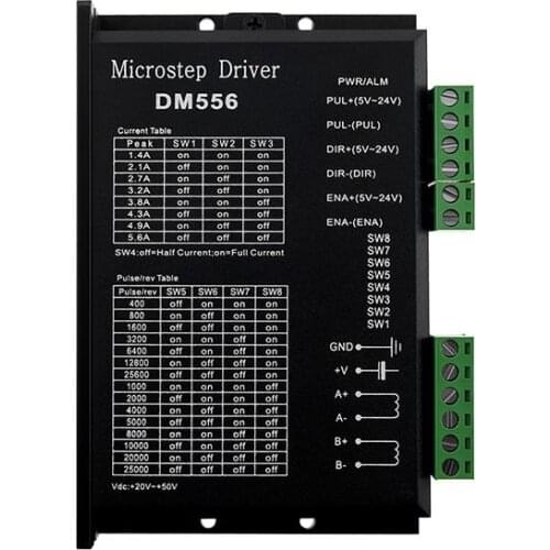 1pcs DM556 Digital Stepper motor driver 2 phase 5.6A for 57 86 stepper motor NEMA23 NEMA34 Stepper Motor Controller
