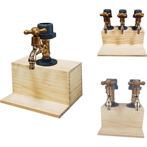 Liquor Whiskey Wood Dispenser Beer Tap Stand Drink Holder Mount Rack Whiskey Dispensers Organizer
