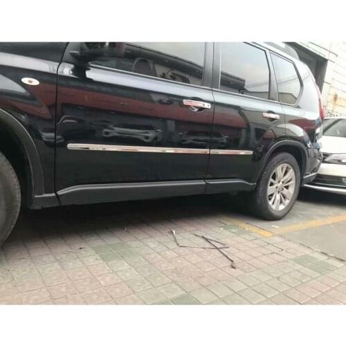 For Nissan X-Trail T31 2008-2013 Stainless Steel Side Door Body Molding Strip Trim Cover Car styling