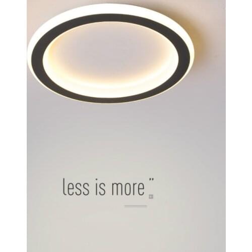 Round Square Led Ceiling Lights For Home Entrance Balcony Corridor Plafond Lamp Simple Black Lighting WF106