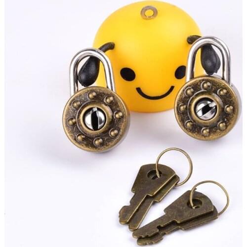 Mini Padlock Small Luggage Box Key Lock with Key Bag Suitcase Decor Accessories