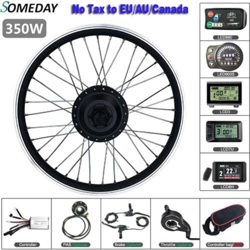 Electric Bicycle Conversion Kit SOMEDAY 36V 48V 350W 16 20 24 26 27.5 28 Inch 700C Front Gear Hub Wheel Motor for Ebike