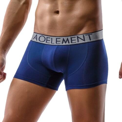 Best Mens modal health boxer shorts mesh Breathable stitching sexy boxers summer ice mesh hole youth shorts boxer shorts