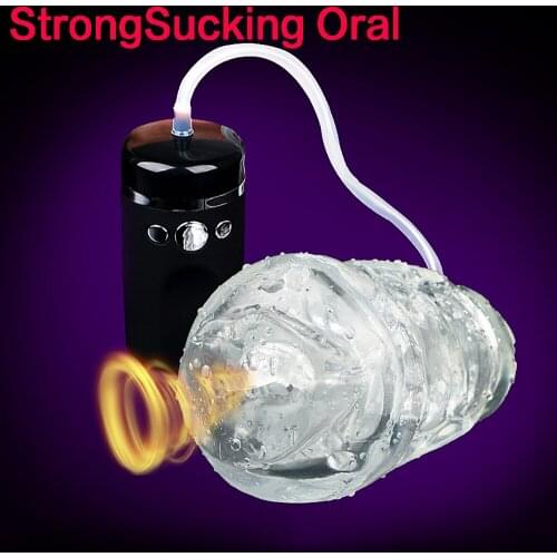 Male Masturbator Cup Real Mouth Vagina Sucking Pocket Pussy Male Masturbator Vibrator Blowjob Sex Machine Adult Sex Toys for Men