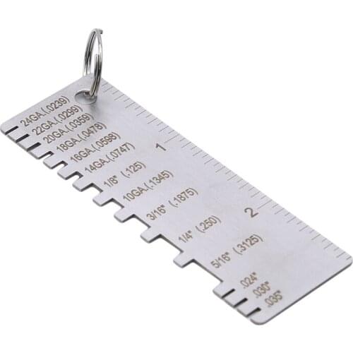 Stainless Steel Thickness Measuring Measurement Gage Soldering Sheet Elding Gage Plated Size Inspection Tool