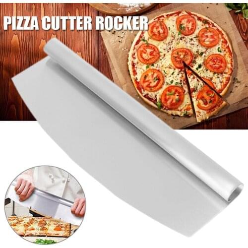 Pizza Cutter Stainless Steel Pizza Knife Blade Rocker Style Slicer Tool Pizza Knife Pastry Chopper Kitchen Gadgets Pizza Tool
