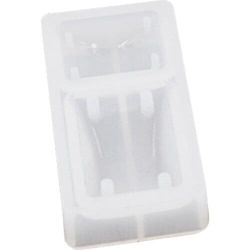 Epoxy Button Necklace Pendant Silicone Mold DIY Handmade Jewelry Water Drop Square Oval Puzzle with Hole Mold