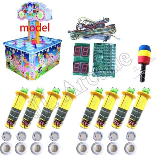 Full kit with Motherboard, 8 hitting heads for kids coin operated arcade games whac-a-mole hit mouse / frog hammer game machine