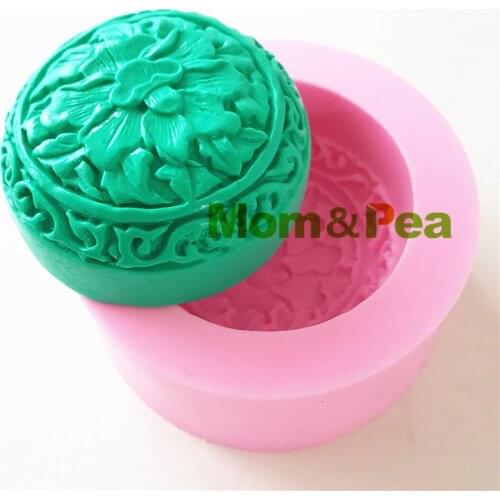 Mom&Pea 1191 Free Shipping Flower Silicone Mold Cake Decoration Fondant Cake 3D Mold Food Grade Soap Mold