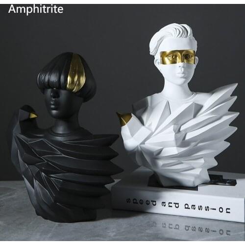 Nordic House Decoration Abstract Bird Character Statue Et Sculptures Figure For Interior Living Room Decoration Accessories