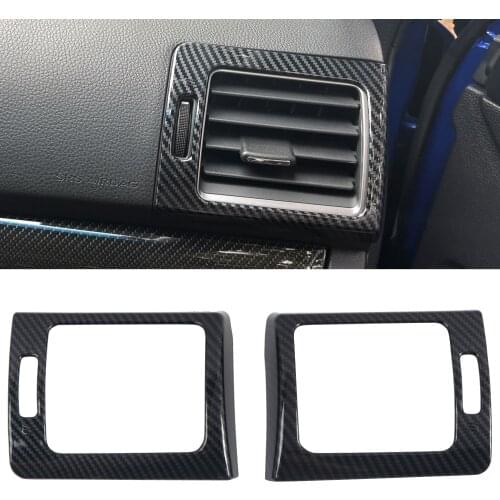 Car Styling 2PCS ABS Carbon Fiber Interior Side Air Condition Vent Outlet Cover Trim for Subaru WRX STi 2015-2019 Accessories