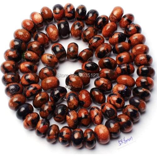 High Quality 5x8mm Mixed Color Sandstone Rondelle Shape Necklace Bracelet Jewelry Gem Loose Beads Strand 15 Inch w1718
