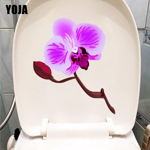 YOJA 19.8X23.2CM Phalaenopsis Flower Home Wall Sticker Decal Fashion Toilet Bathroom Decor T1-1644