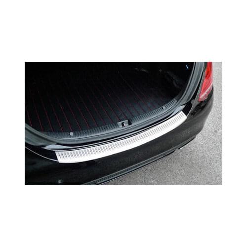 Outer Rear Bumper Protector Sill Trim 1pcs For Benz C Class W205 Sedan 2014-2018