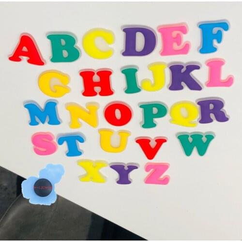 1pcs PVC Colorful Letter Kids Fashion Shoes Accessories Garden Shoe Decorations Fit Croc Jibz Charm Birthday Presents