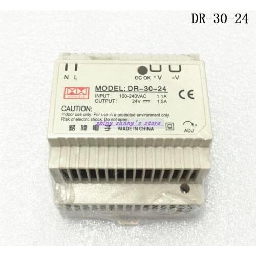 1Pcs DR-30-24 30W 24V 1.5A Ac Dc Converter Din Rail Single Output Switching Power Supply Brand New