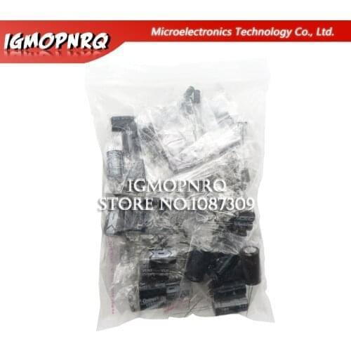 210Pcs 25 Values 0.1uF ~ 220uF Electrolytic Capacitors Assortment Kit Set 16V/25V/35V/50V DIP Capacitor Pack 1uF 10uf 47uf