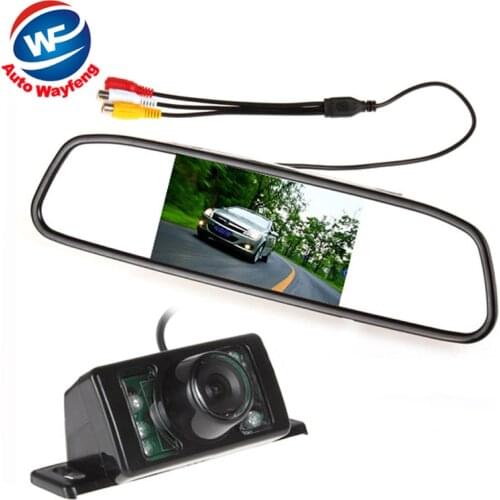 480 x 272 4.3 Inch TFT LCD Display Car Rear View Mirror Monitor + 7 IR Lights Night RearView Reversing Backup Camera