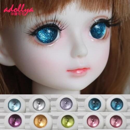 Adollya Doll Accessories BJD 3D Eyes Acrylic Starlight Eyeballs Without Pupils Eyes for Dolls Suitable for 1/3 1/4 1/6 Dolls