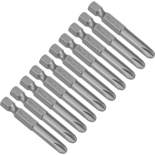 Uxcell 10pcs 50mm 1/4" Hex Shank Y3 Magnetic 6mm Y Shape Head Screwdriver Bits S2