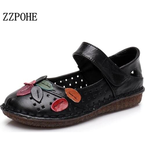 ZZPOHE 2018 Summer Female Shoes Woman PU Leather Soft Flat Sandals Women Fashion Causal Comfortable big size Sandals