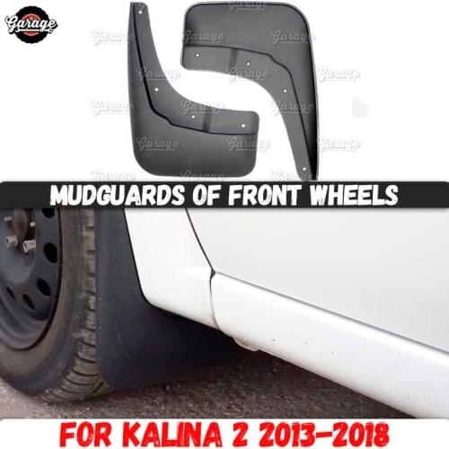 Mudguards of front wheels for Lada Kalina 2 2013-2018 broad form Rubber accessories protective anti splash car styling tuning