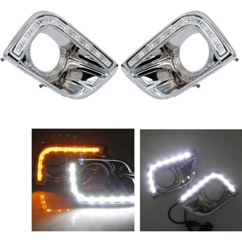 For Toyota Prado 150 Fj150 Lc150 2010-2013 Land Cruiser Led Daytime Running Lights Drl Fog Lamp Cover Driving Lights