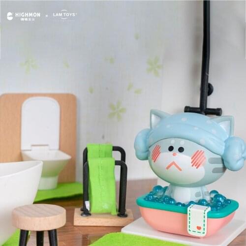 Blind box house story Malan Friends Hi Mengism cute cat girl heart hand computer desktop decoration gift genuine