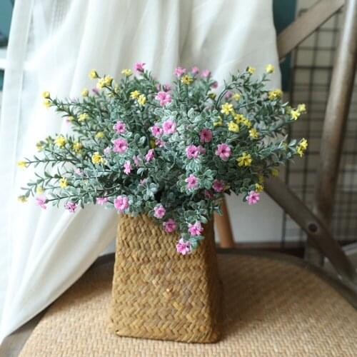 7 Branchs Artificial Gypsophila Flowers Bouquet Wedding Bride Holding DIY Simulation Home Party Living Vase Plant INS Decoration