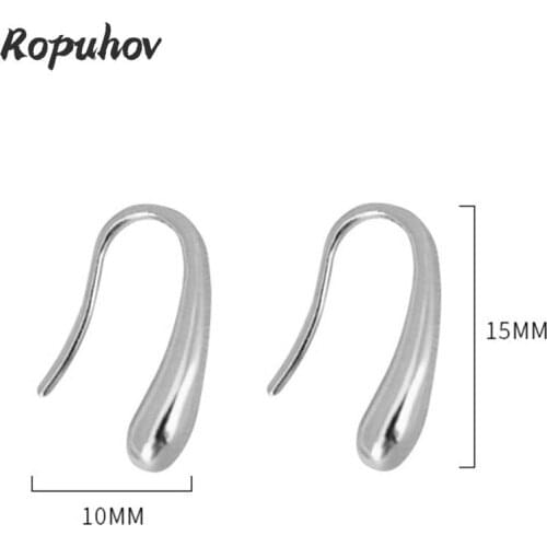 ROPUHOV 2021 Jewery Trendy Korean Water Drop Earrings Are Exquisite Advanced Atmospheric Semi-circular Shaped Ear Hole Earrings