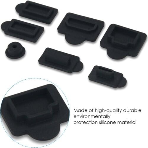7PCS Silicone Dust Plugs Set USB Interface Anti-Dust Cap Cover For PS5 Cover Stopper Game Console Accessories Parts Drop Shippin