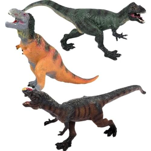 Plume Dragon Plastic Collection Carnivorous Dinosaur Hand-made Solid Soft Simulation Animal Figure T-Rex Toy Children Gifts