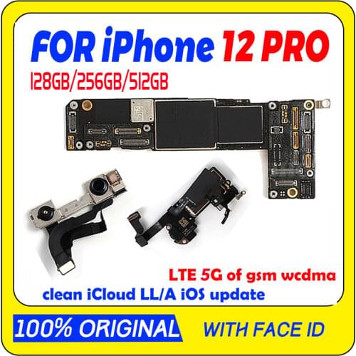 Support Update For iPhone 12 Pro motherboard 128gb 256g 512gb Free iCloud For iPhone 12 pro Unlocked mainboard With IOS