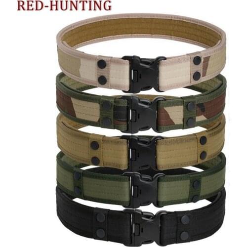 New Tactical Adjustable Men Waist Belt 2 Inch Outdoor Hiking Climbing Load Bearing Utility Waistband Police Belt Duty Belt
